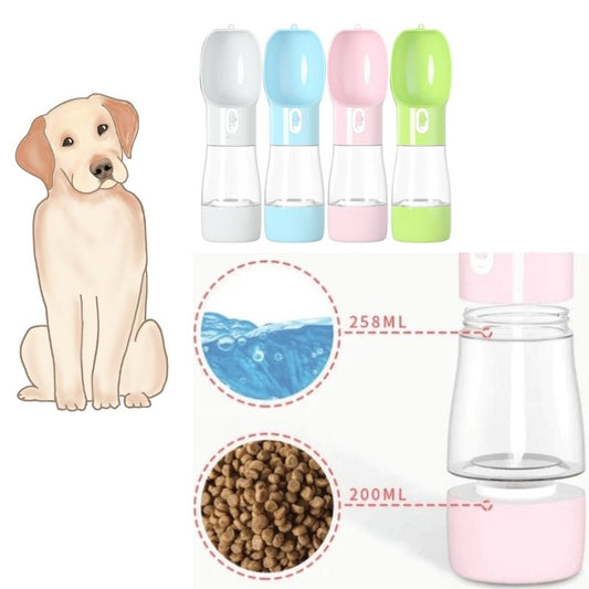 Hunde Trinkflasche mit Futterbehälter - Pawmoment