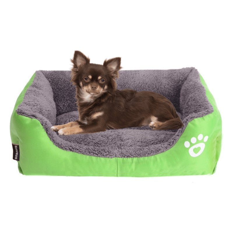 Hundebett mit Pfotenabdruck Grün - Pawmoment